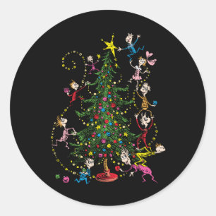 Clic Christmas Tree T Shirt  Classic Round Sticker