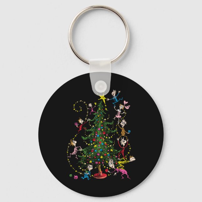 Clic Christmas Tree T Shirt  Keychain (Front)