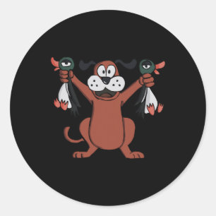 Clic Duck Hunting Video Game Designed Clothing For Classic Round Sticker
