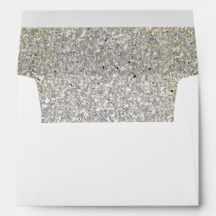 Clic Faux Silver Glittered Trim - Enveloppe