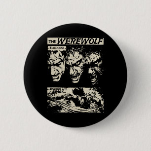 Clic Horror Movie Monster Horror Comic Werewolf Ma 2 Inch Round Button