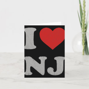Clic I Love Nj Y2k Souvenir I Heart New Jersey  Card