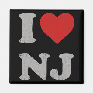 Clic I Love Nj Y2k Souvenir I Heart New Jersey  Magnet