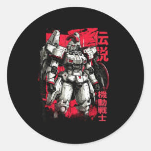 Clic Japanese Legendary Mecha Warrior Robot Classic Round Sticker