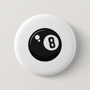 Clic Magic 8 Eight Ll Billiards Pool Player Adult 2 Inch Round Button