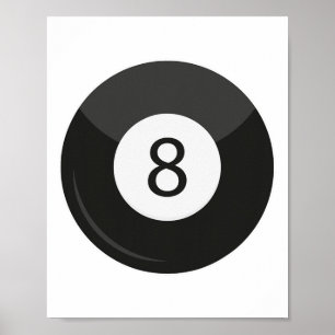 Clic Magic 8 Eight Ll Billiards Pool Player Adult Poster