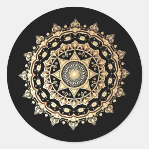 Clic Mandala Style 86 47 Subtle Anti Trump Resist Classic Round Sticker