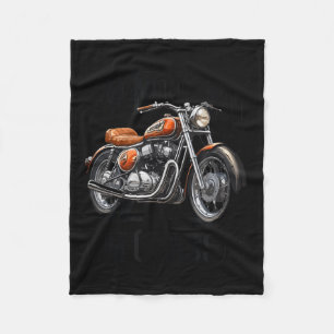 Clic Motorcycle Quote Birthday Fleece Blanket