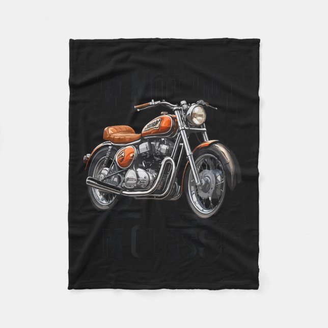 Clic Motorcycle Quote Birthday Fleece Blanket (Front)