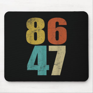 Clic Retro Vintage 80s Style 86 47 Anti Trump Mouse Pad