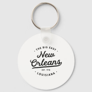 Clic Retro Vintage New Orleans Louisiana Casual Bi Keychain