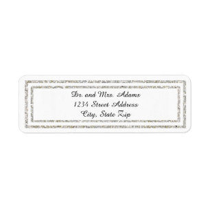 Clic Silver Trim - Étiquette Adresse de retour