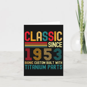 Clic Since 1953 Vintage 71st Birthday Men Titanium Card