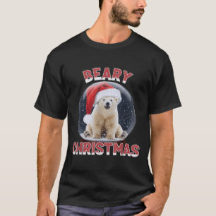 Clic Snow Globe Christmas Lar Bear T-Shirt