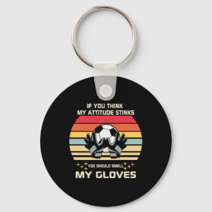 Clic Soccer Player Goalie Gloves Keychain