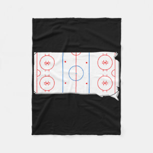 Clic South Dakota Hockey Rink Sd State Map Outline Fleece Blanket