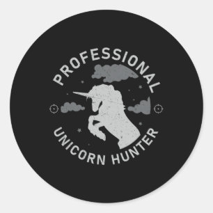 Clic Unicorn Hunting Season A Naughty Poly Unicorn Classic Round Sticker