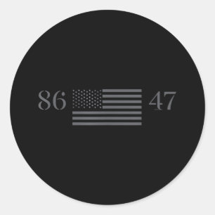 Clic Vintage 80s Style 86 47 Anti Trump 8647 _1  Classic Round Sticker