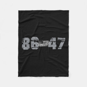 Clic Vintage 80s Style 86 47 Anti Trump 8647 Fleece Blanket