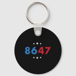 Clic Vintage 80s Style 86 47 Anti Trump 8647 Keychain