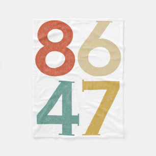 Clic Vintage 80s Style 86 47 Anti Trump Fleece Blanket