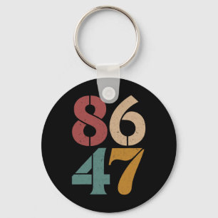 Clic Vintage 80s Style 86 47 Anti Trump  Keychain