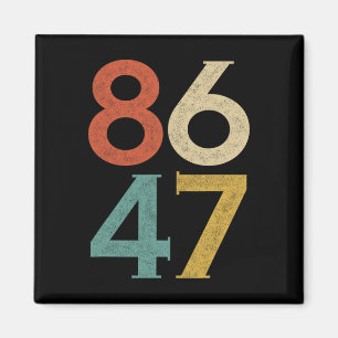 Clic Vintage 80s Style 86 47 Anti Trump  Magnet