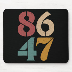 Clic Vintage 80s Style 86 47 Anti Trump  Mouse Pad