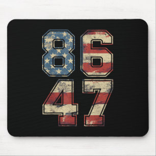 Clic Vintage 80s Style 86 47 Anti Trump Usa Flag Mouse Pad