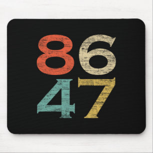Clic Vintage Retro Style 8647 86 47 Anti Trump  Mouse Pad