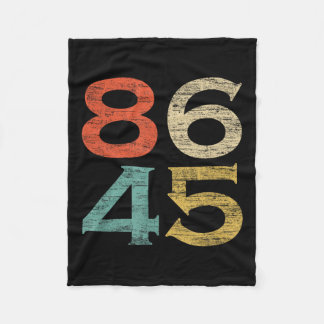 Clic Vintage Style 86 45 Anti Trump  Fleece Blanket