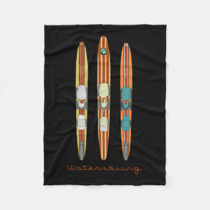 Clic Vintage Water Skis  Fleece Blanket