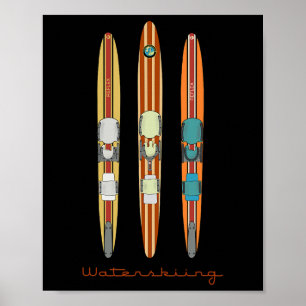 Clic Vintage Water Skis  Poster
