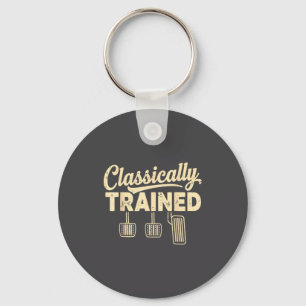 Clically Trained Retro Racing Three Pedals Manual Keychain