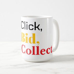 Click, Bid, Collect. Book Coffee Mug