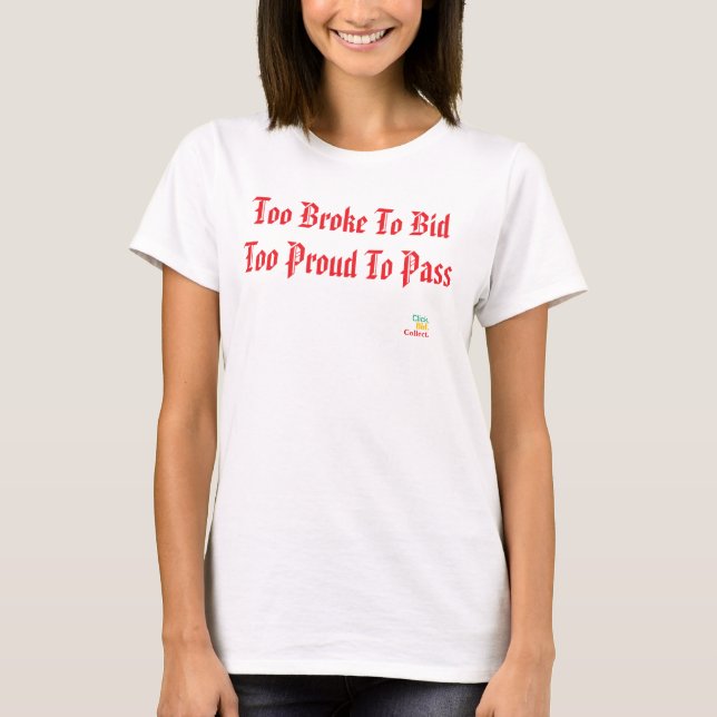 Click, Bid, Collect. Book  T-Shirt (Front)