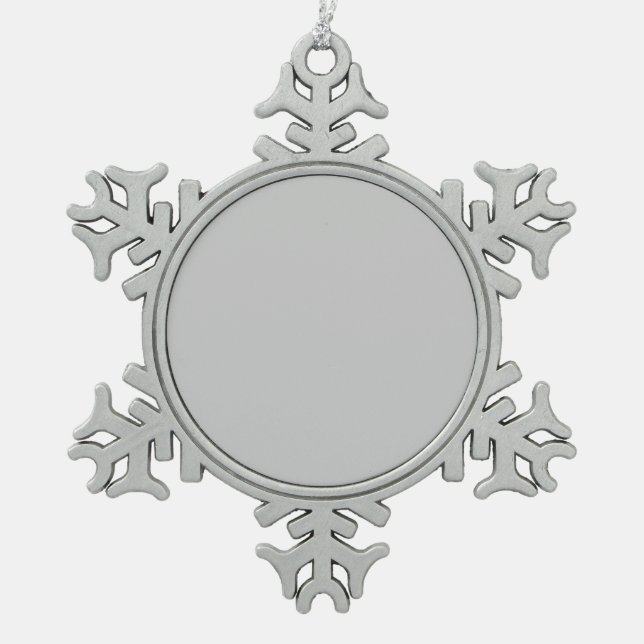 Click Customize it Change to Your Own Snowflake Pewter Christmas Ornament (Front)