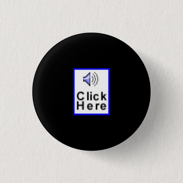 "Click Here" novelty 1 Inch Round Button (Front)