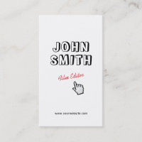 Click! Outline Text Film Editor Business Card