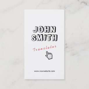 Click! Outline Text Translator Business Card