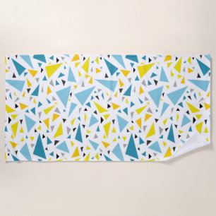 Click to favourite design  Yellow and blue triangl Beach Towel