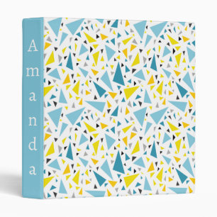Click to favourite design  Yellow and blue triangl Binder