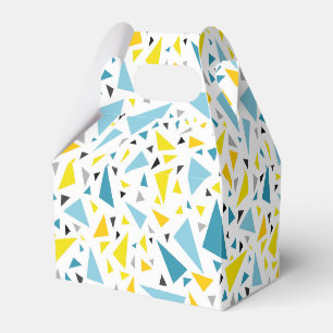 Click to favourite design  Yellow and blue triangl Favor Box