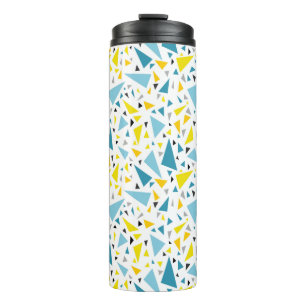 Click to favourite design  Yellow and blue triangl Thermal Tumbler