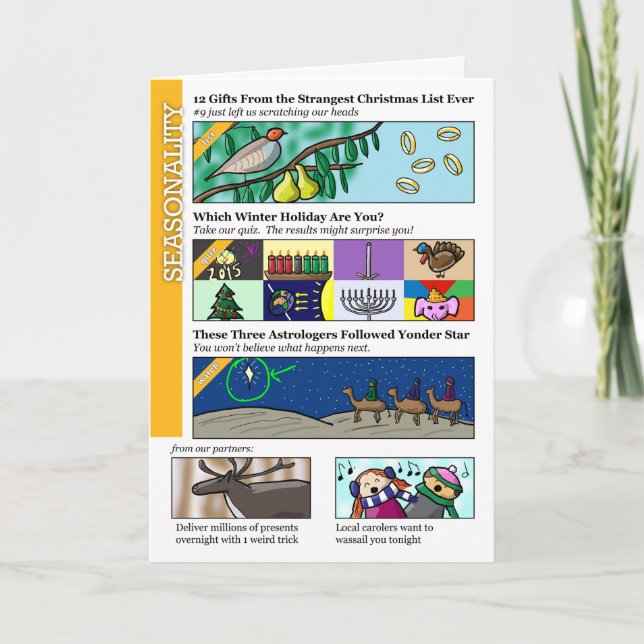 Clickbait Christmas Holiday Card (Front)