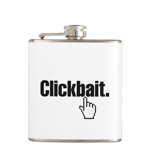 Clickbait. Hip Flask (Front)