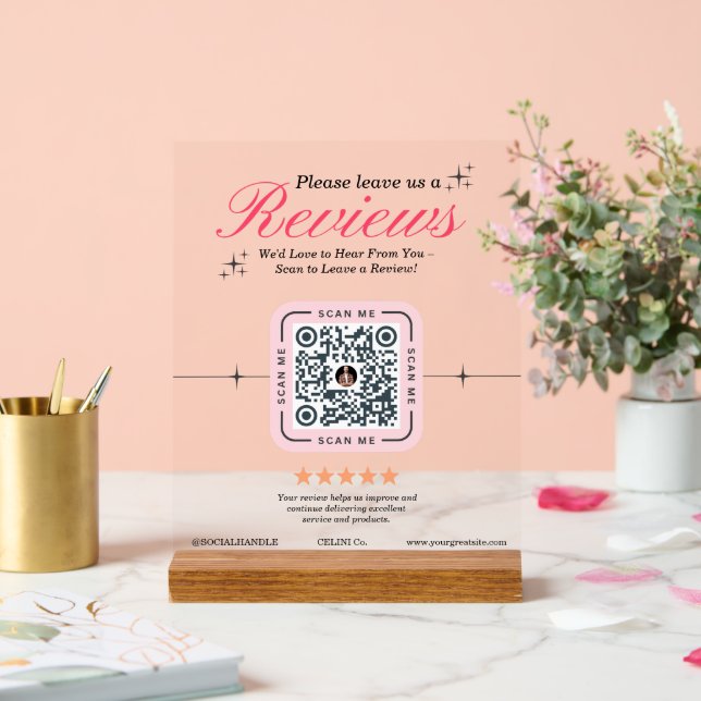 Client - Code QR féminin rose personnalisé (Mariage)