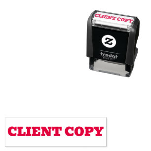 Client Copy Text Template for Documents Self-inking Stamp