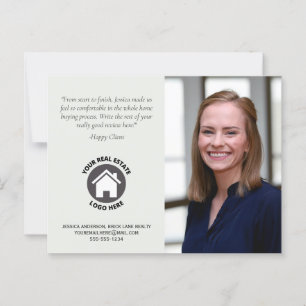 Client Review Contact Info Photo Real Estate  Postcard