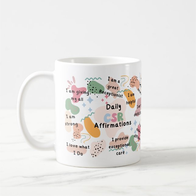 Client Sevice Representative Daily Affirmations  Coffee Mug (Left)